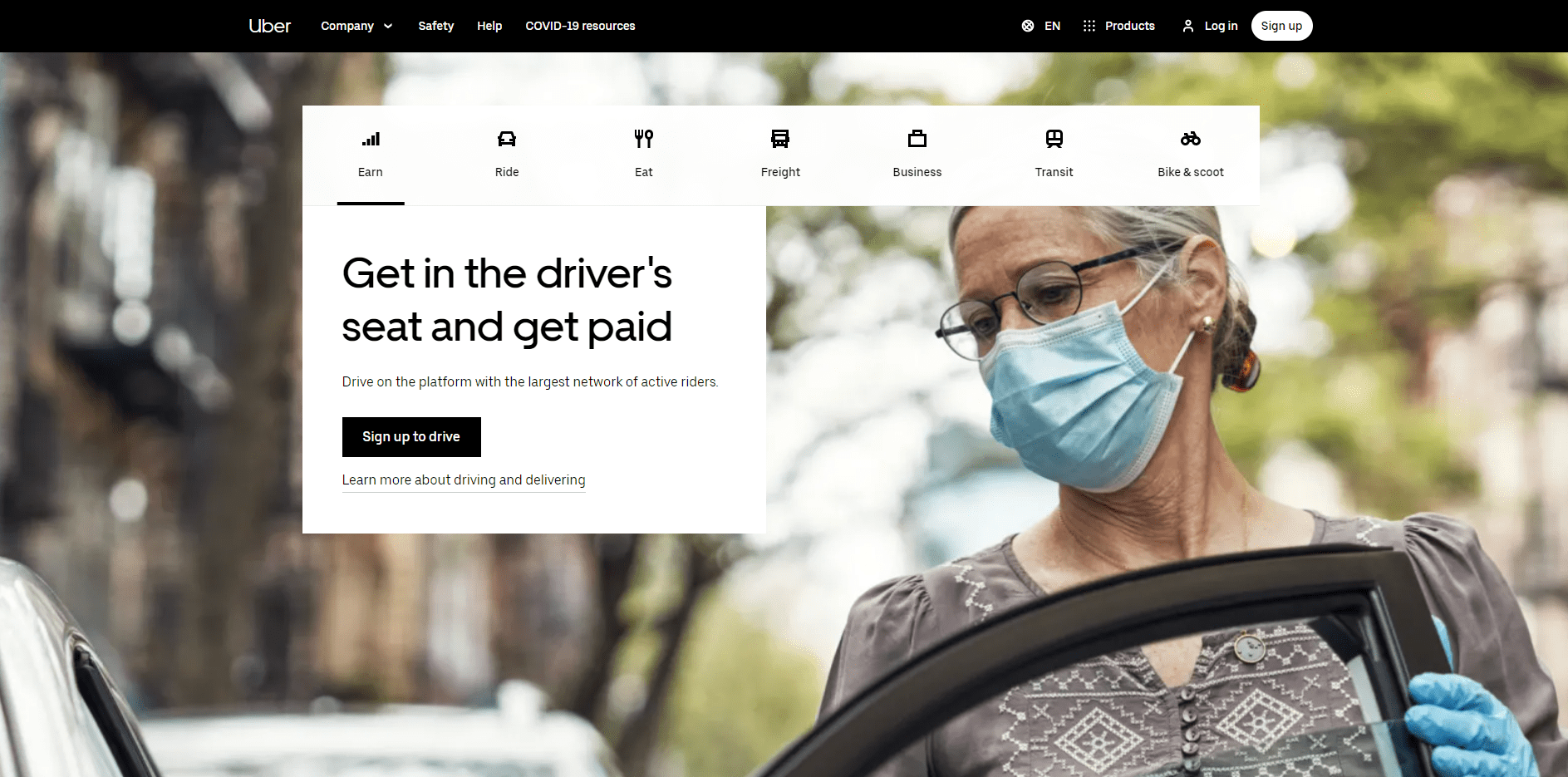 Uber official website Uber official website